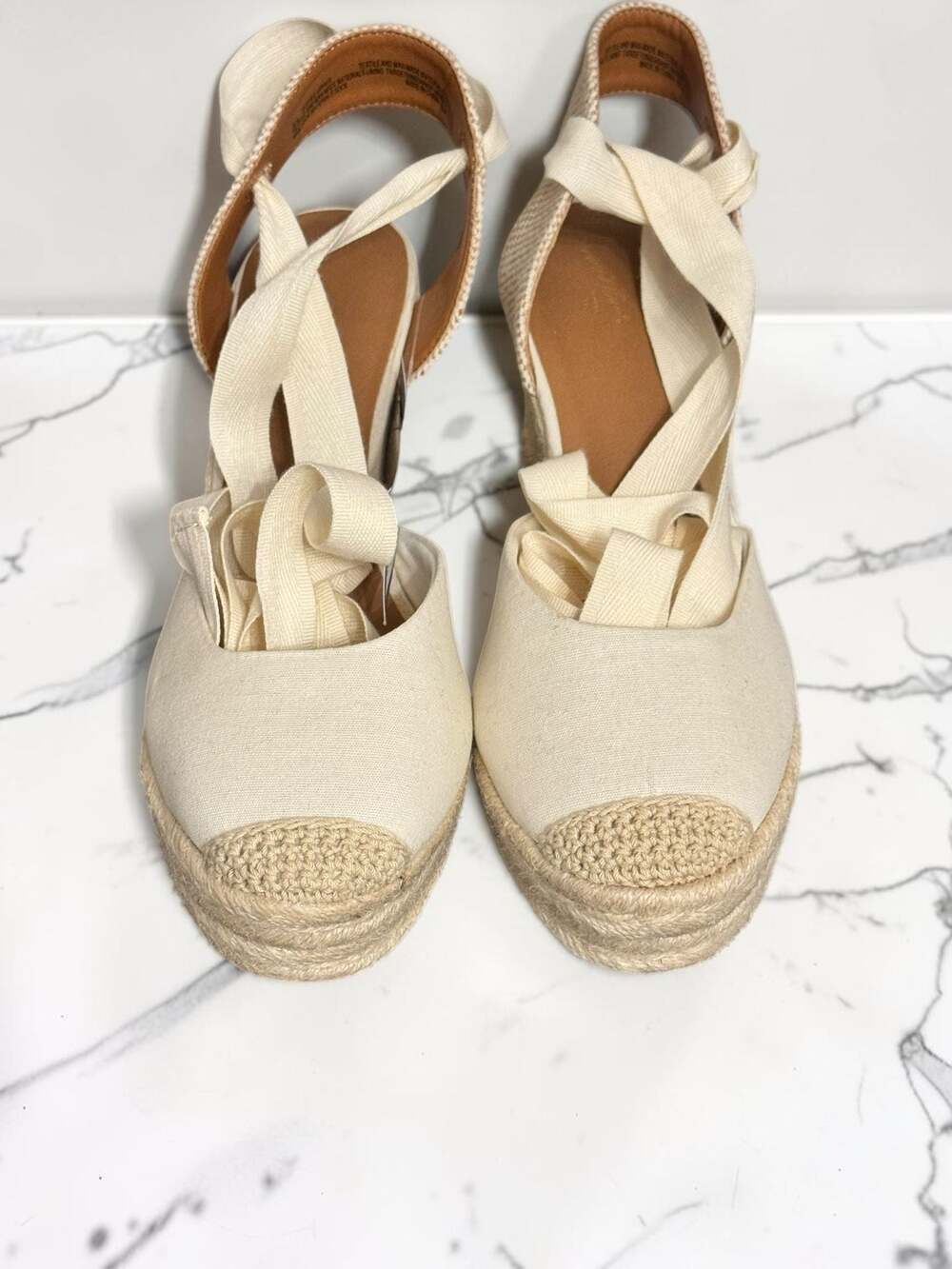 Universal Thread Adriana Canvas Wedge Espadrille - Cream 9.5